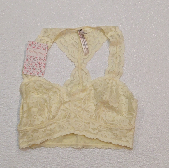 Free People Galloon Lace Racerback Bralette yellow - Picture 3 of 6